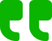 Vector (1) Green quotation marks on a gray background.