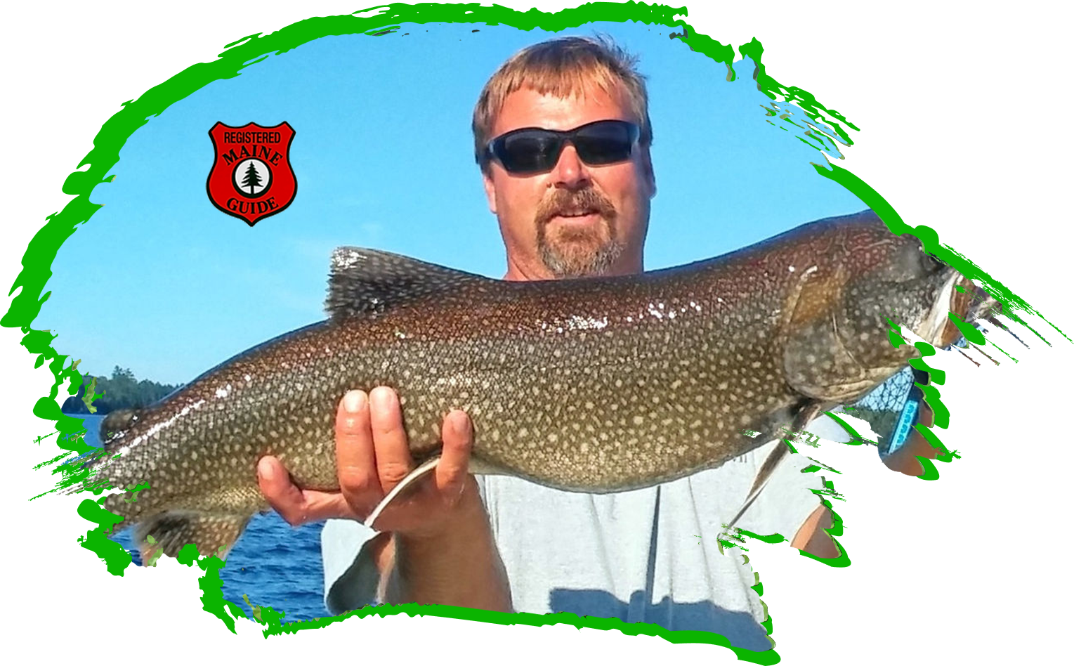 A man holding a fish in his hand.